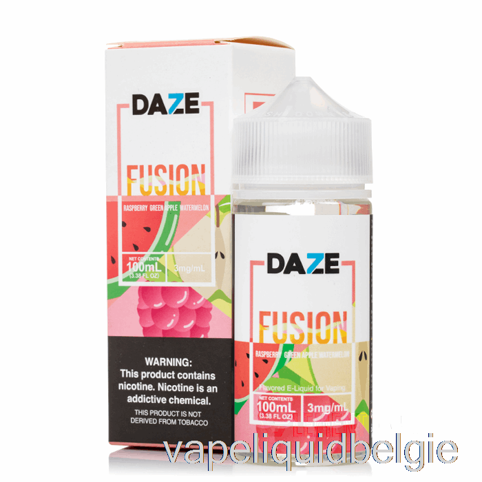 Vape Smaken Framboos Groene Appel Watermeloen - 7 Daze Fusion - 100ml 3mg